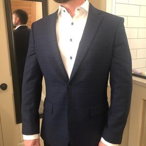 Jos A Bank 42 R slim fit window pane jacket